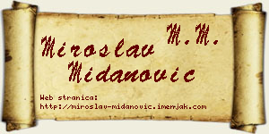 Miroslav Midanović vizit kartica